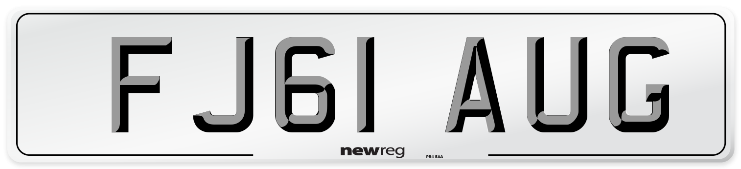 FJ61 AUG Number Plate from New Reg